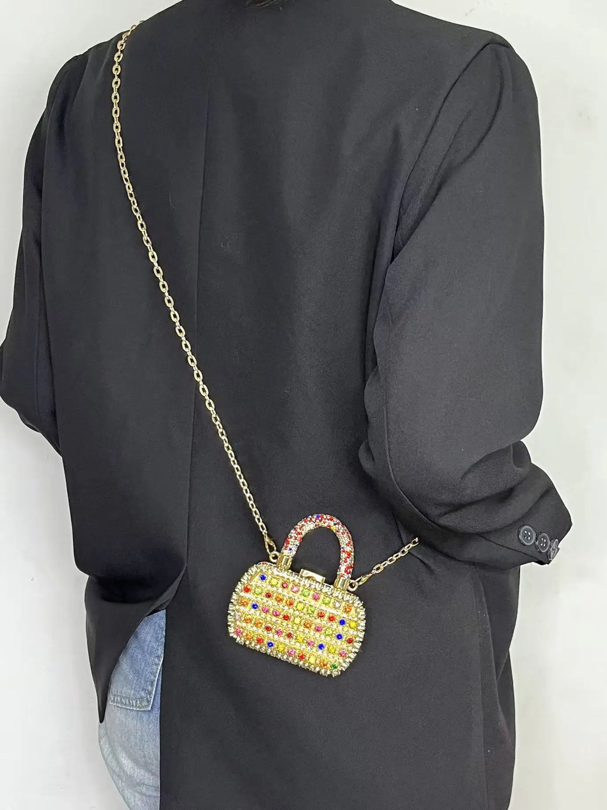 Minibolso de Fiesta Brillante con Cadena para Mujer