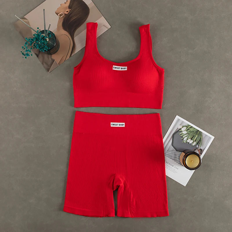 Set Deportivo Mujer – Bra Escote V + Leggings Cintura Alta Yoga 2024