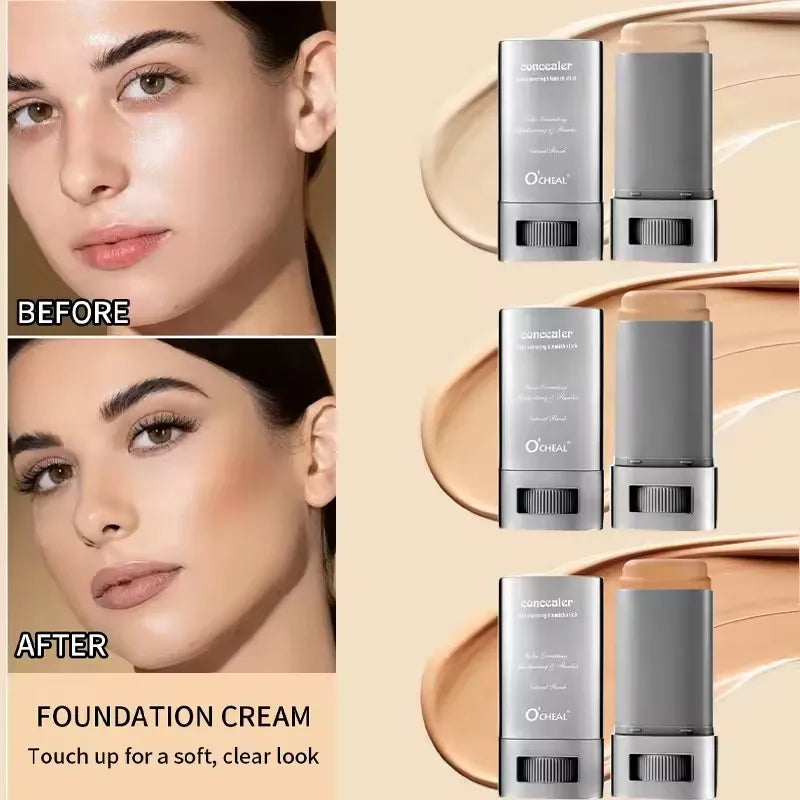 Stick Contorno y Base Maquillaje Waterproof Iluminador Corrector Nariz - Crema Larga Duración Mujer