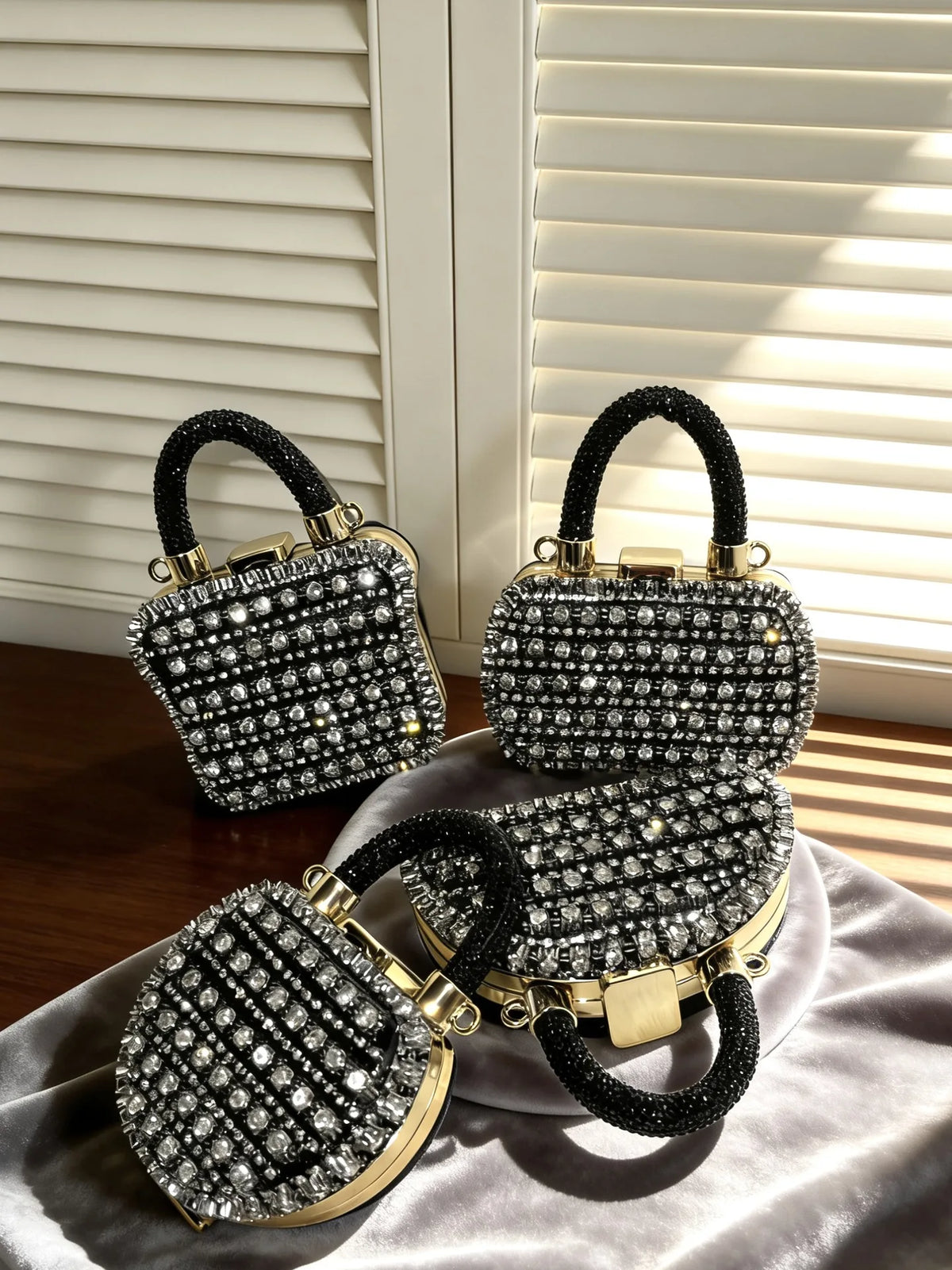 Minibolso de Fiesta Brillante con Cadena para Mujer