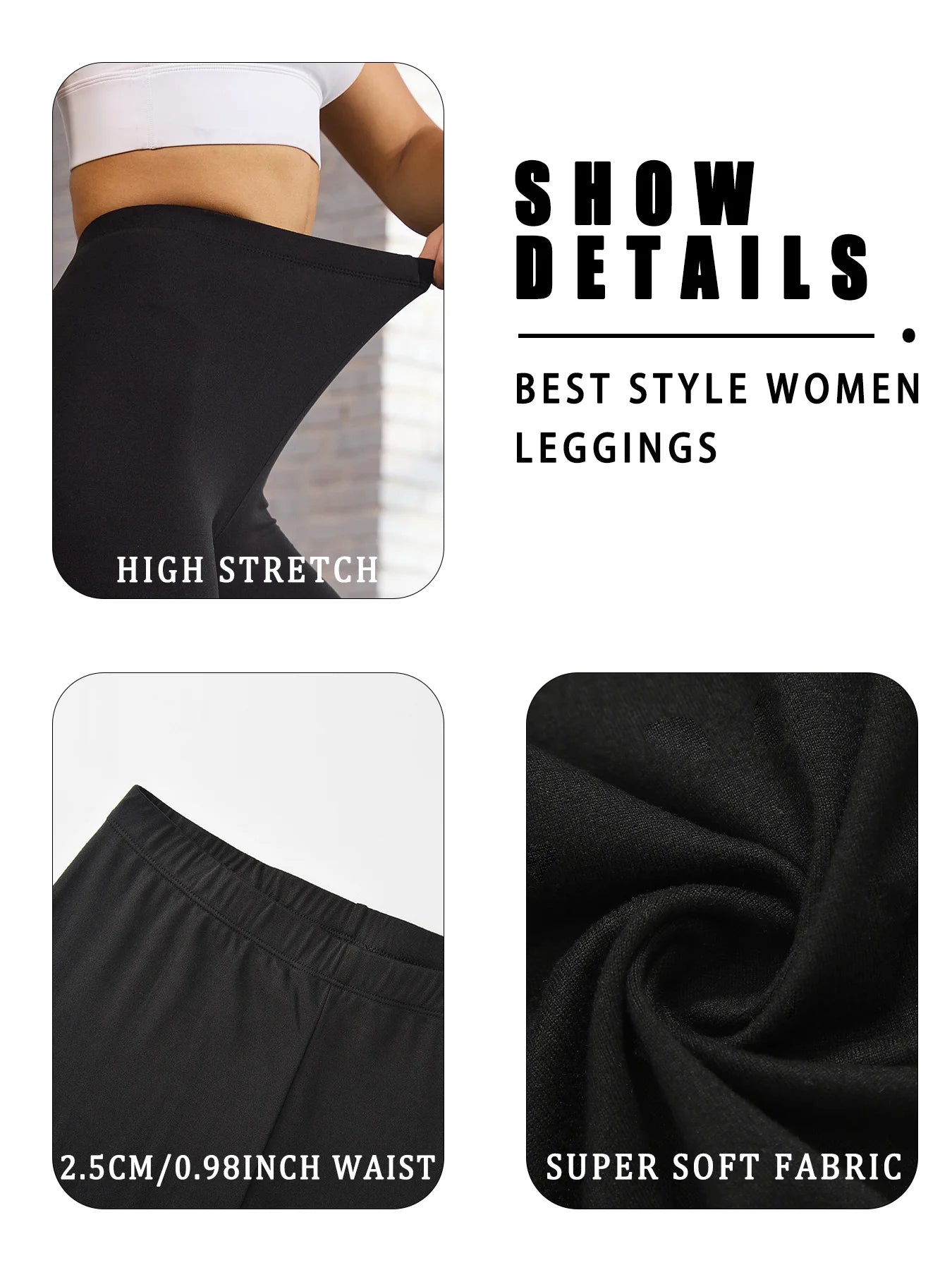 Pack de 2 Leggings Tiro Bajo Super Suaves para Mujer - Alta Elasticidad Mallas para Yoga Running Ejercicio Uso Casual