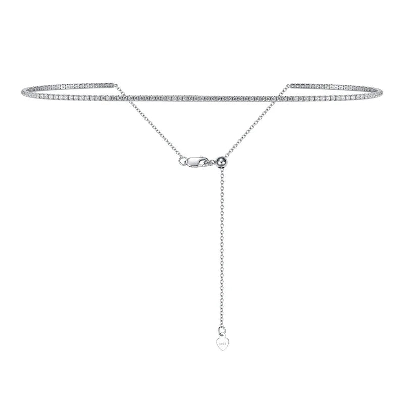 Collar de Moissanita 2mm Color D con Plata 925 - Dije para Mujer Estilo Nupcial