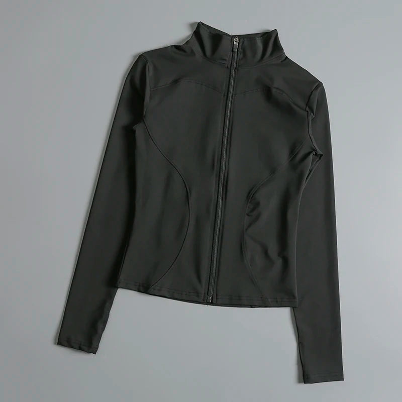 Chaqueta Deportiva Corta con Cierre Mujer | Para Gimnasio y Entrenamiento