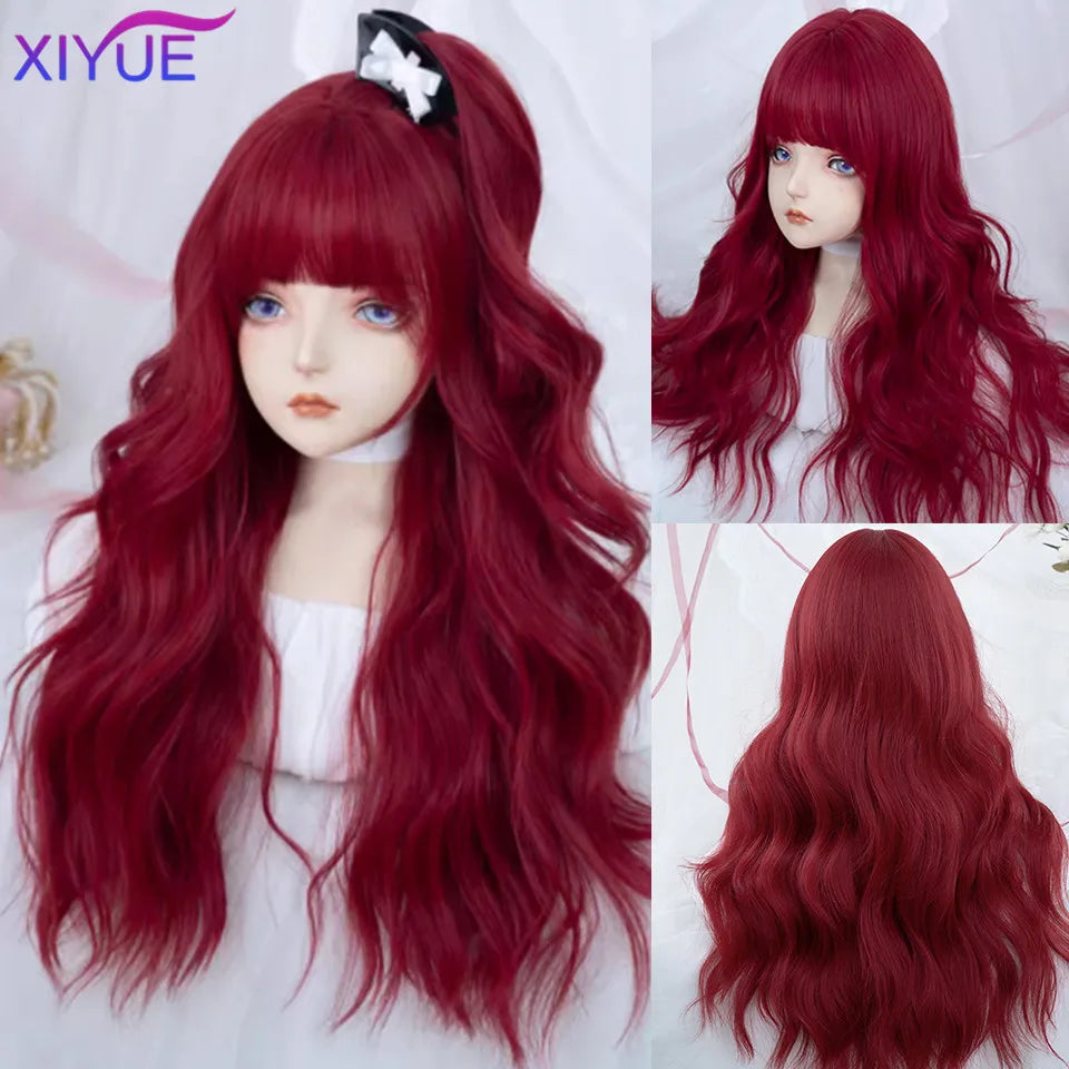 Peluca Sintética Corta con Dobles Coletas Rizadas y Flequillo – Estilo Lolita Cosplay