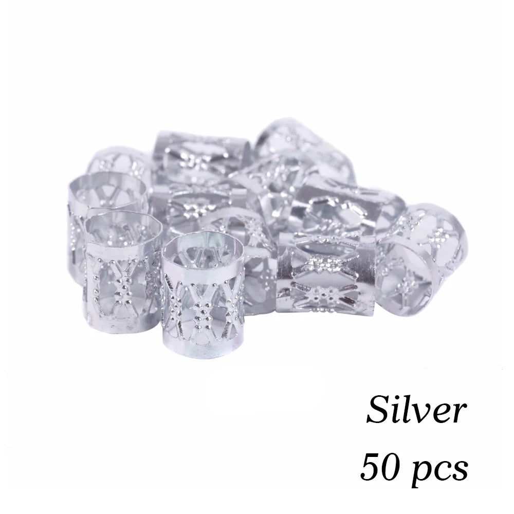Anillos de Aluminio para Dreadlocks y Trenzas – Accesorios Decorativos para Cabello