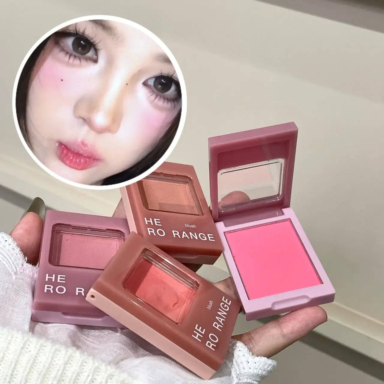 Blush Mousse Mate Morado Rosa Suave | Rubor Cremoso Natural Mejillas