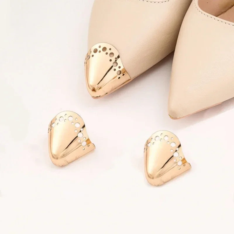 Protector de Punta para Zapatos - Tapa Metal Antidesgaste Cuero Plano