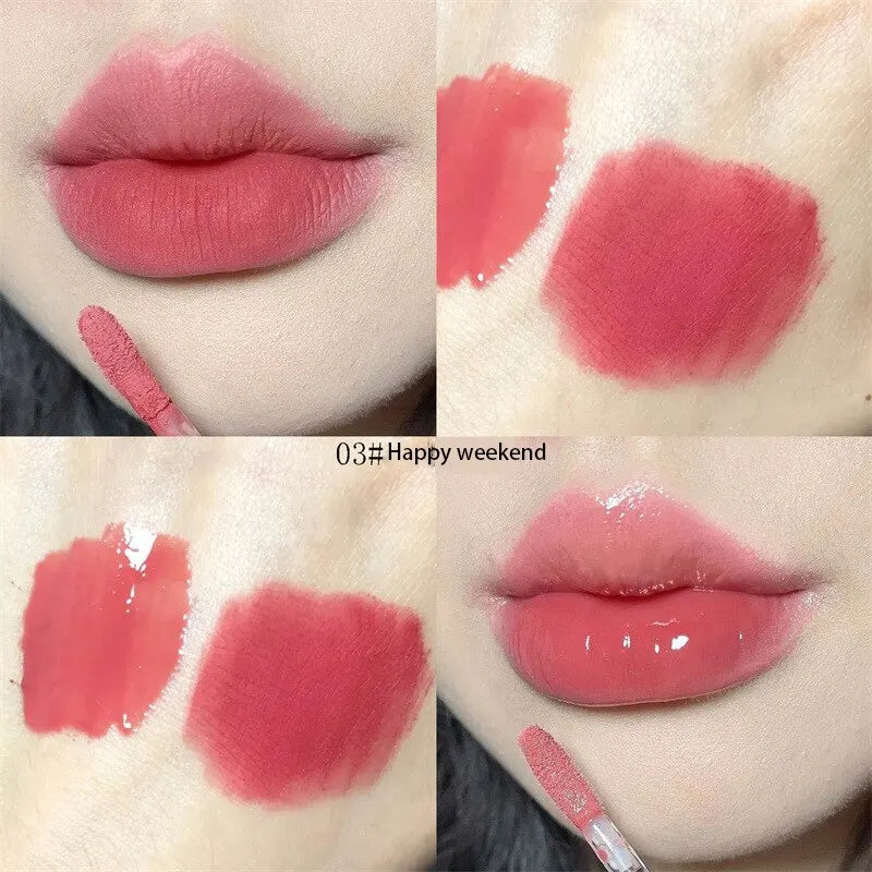 Labial Doble Punta Espejo y Mate Velvet – Brillo Labial 2 en 1 Larga Duración