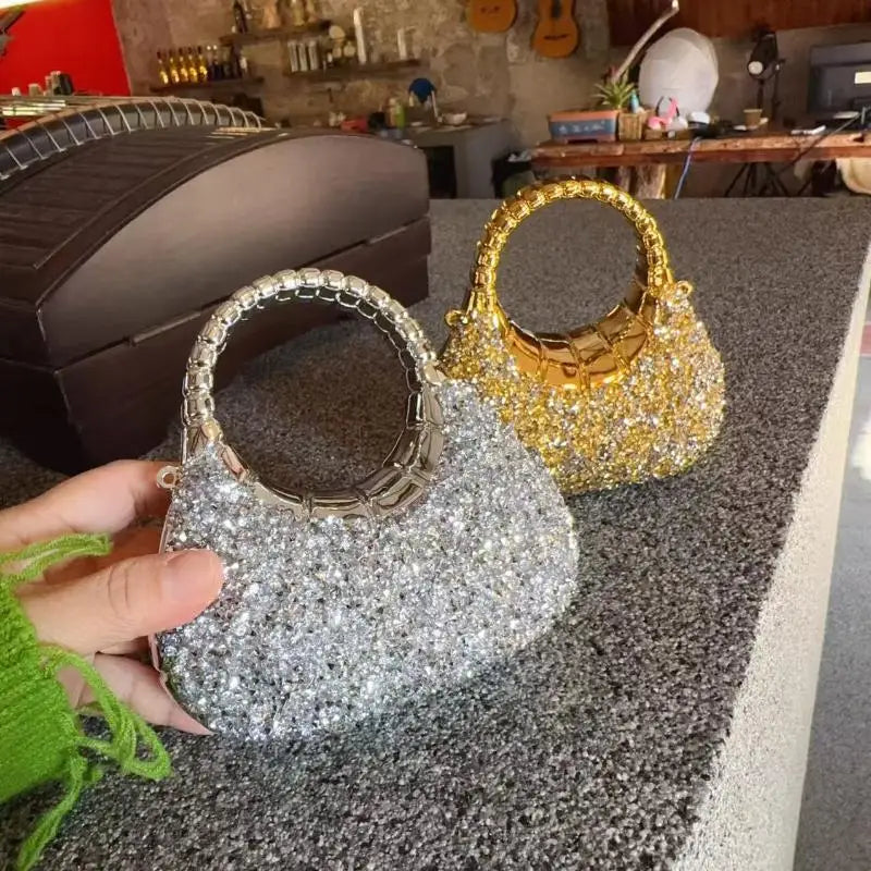Minibolso Brillante de Fiesta con Pedrería, Varios Modelos