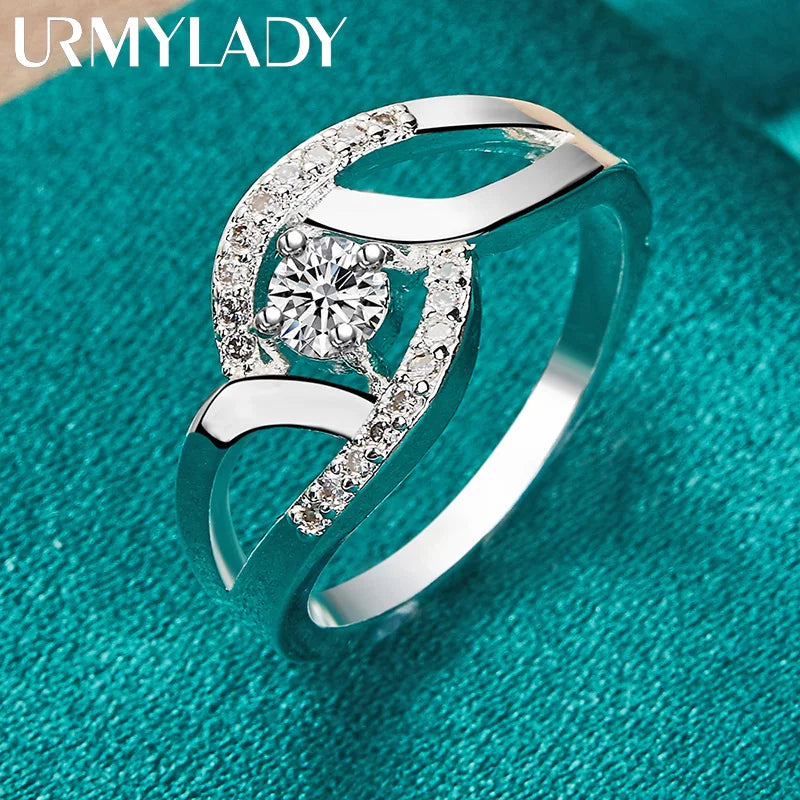 Anillo Corazón Ángel Zirconia Plata 925 Mujer