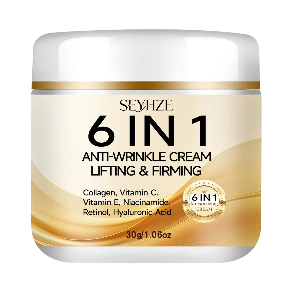 SEYHZE 6-in-1 Instant Firming Lifting Cream Deep Moisturizing Smooth Dry Skin with Retinol VitaminA Collagen Ceramides VC Hyluro