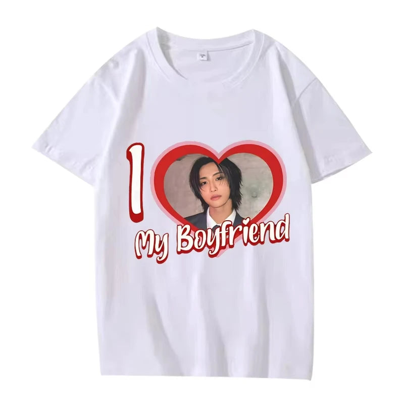Camiseta Ateez Seonghwa K-Pop Hombre Mujer Oversized 100% Algodón Manga Corta Verano Moda Estampado Unisex Tallas Grandes