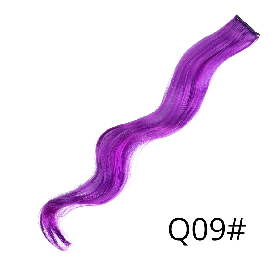 Extensiones de Cabello Sintético con Clip Leeons – Largas Lisas Resistentes al Calor para Mujer