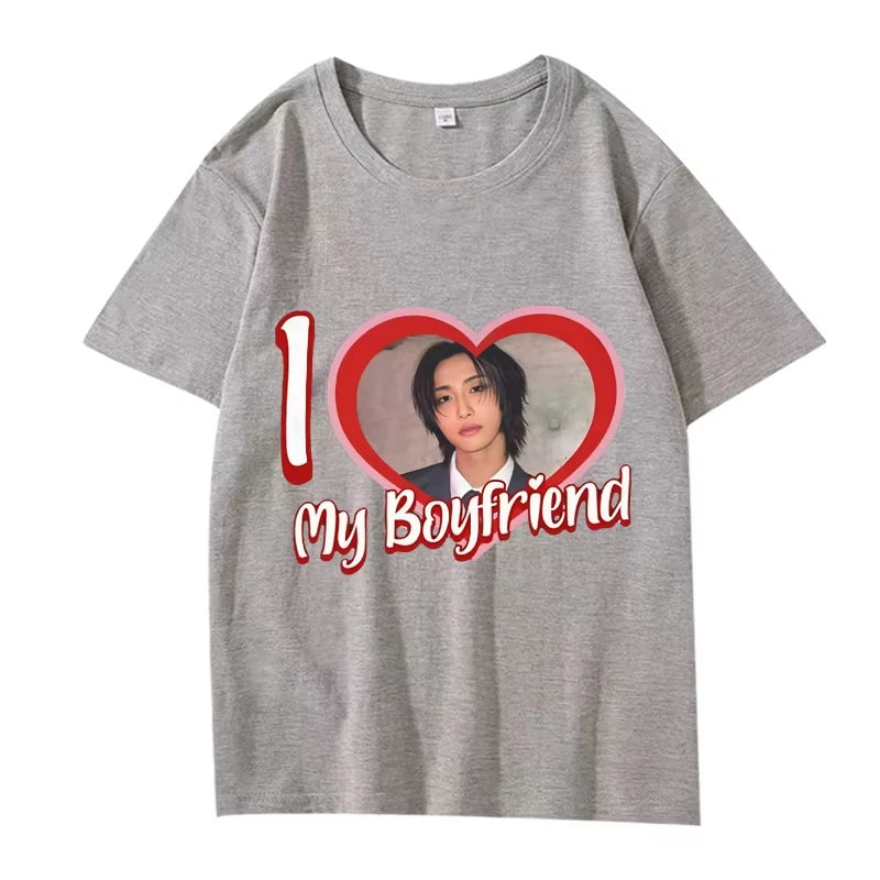 Camiseta Ateez Seonghwa K-Pop Hombre Mujer Oversized 100% Algodón Manga Corta Verano Moda Estampado Unisex Tallas Grandes