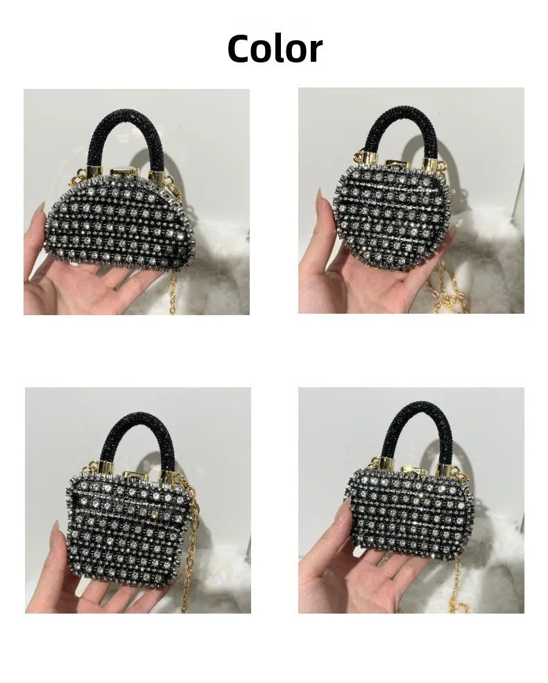 Minibolso de Fiesta Brillante con Cadena para Mujer