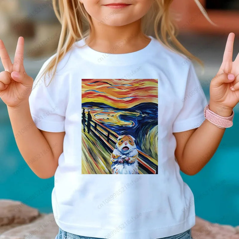 I Love My Hamster Best Hamster Mom Ever Boys & Girls White Tshirt Cartoon Fashion Funny Print T-shirt Kids Summer O-Neck To