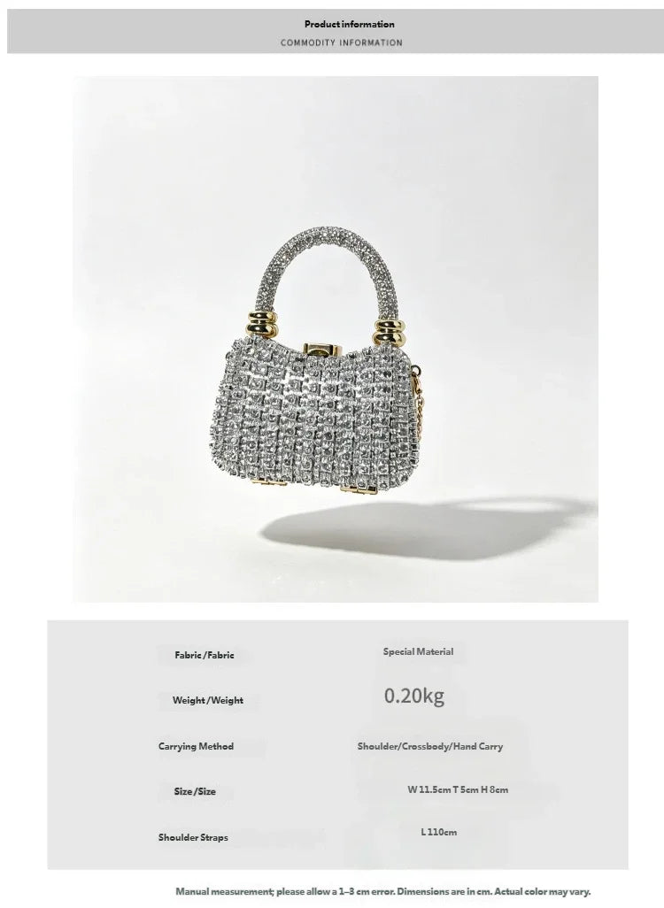 Bolso Rígido de Fiesta con Pedrería para Mujer, Varios Colores