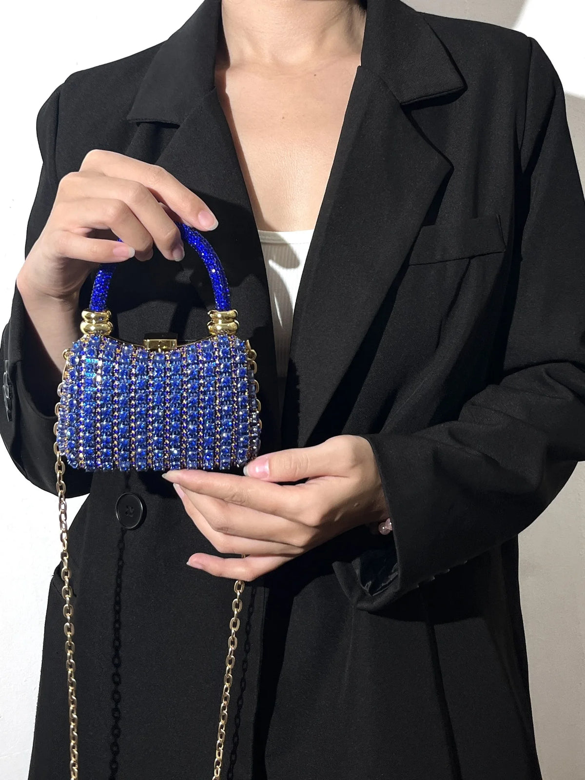 Bolso Rígido de Fiesta con Pedrería para Mujer, Varios Colores