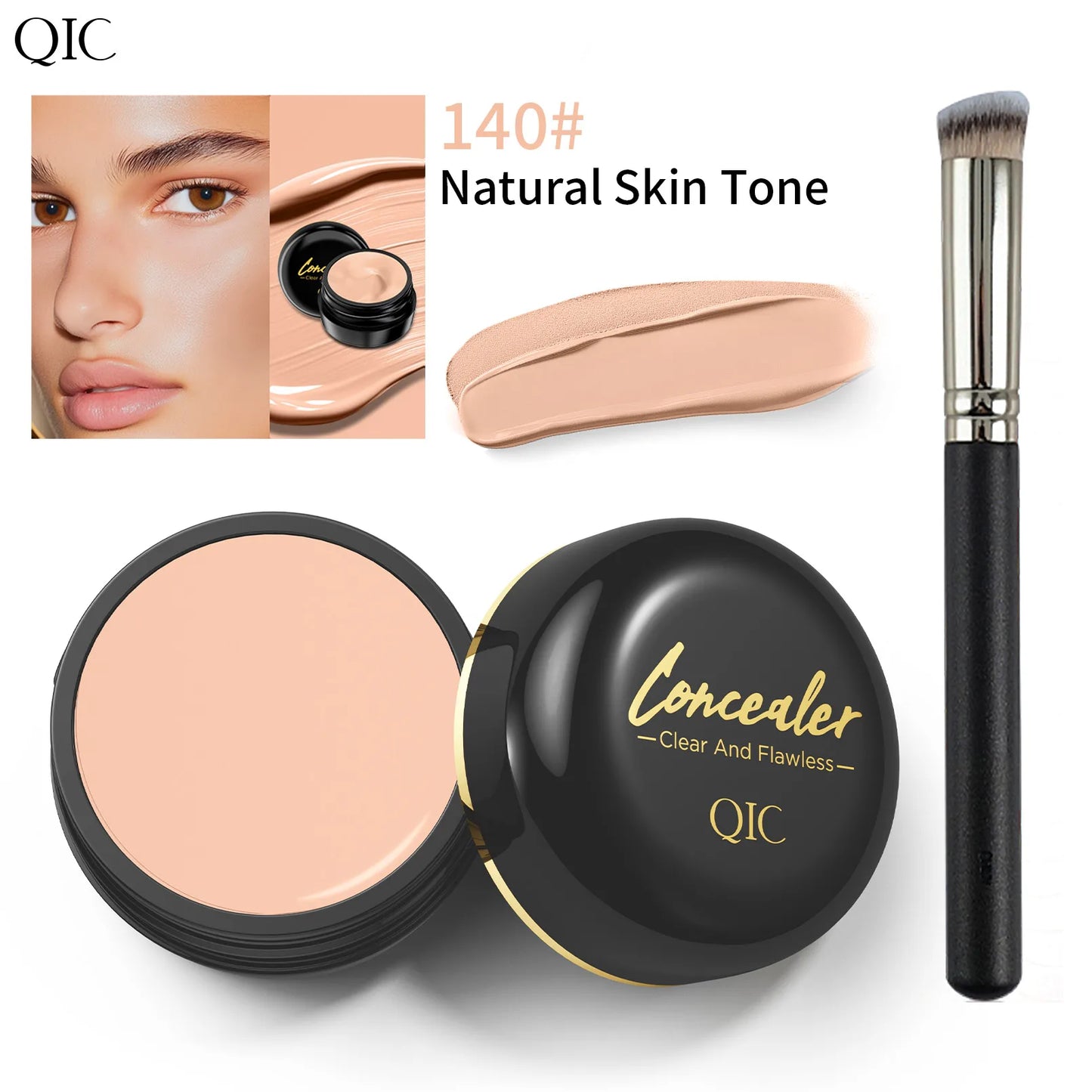 Corrector Iluminador Hidratante Ojos Cobertura Total Larga Duración - Crema Contorno Maquillaje Perfecto Mujer