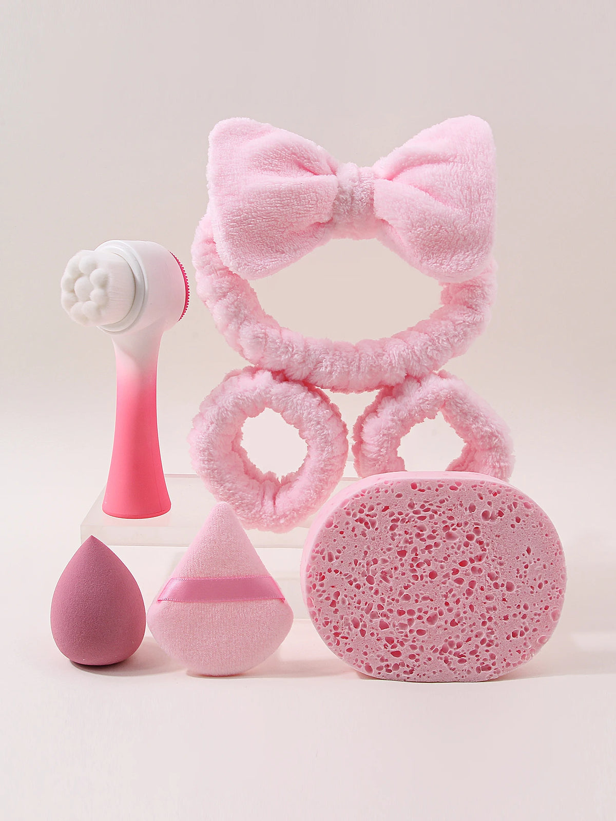 Set de accesorios para limpieza facial KOSSHOW – Rosa