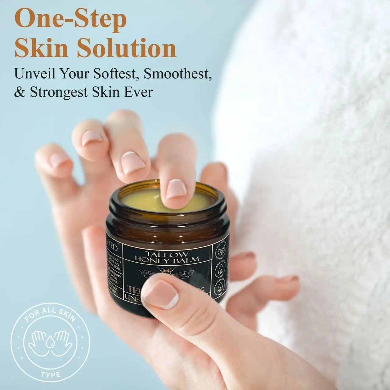 Tallow & Manuka Honey Cream 60g - Rich Nourishing Hydration, Repairs & Soothes Dry Skin, Protective Moisturizer
