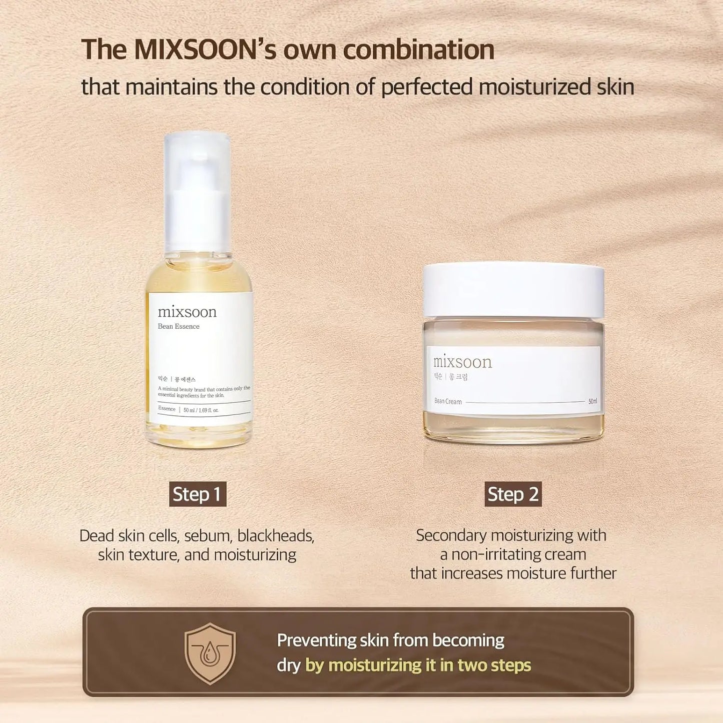 Dúo Mixsoon Bean Glass Skin – Esencia 50ml + Crema 50ml Skincare Coreano