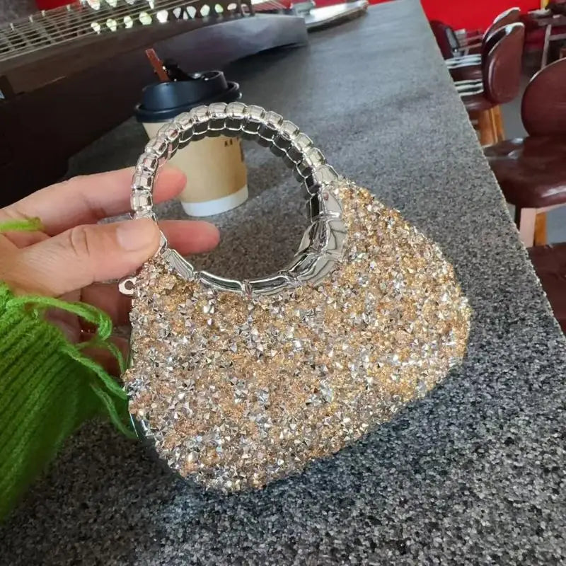 Minibolso Brillante de Fiesta con Pedrería, Varios Modelos