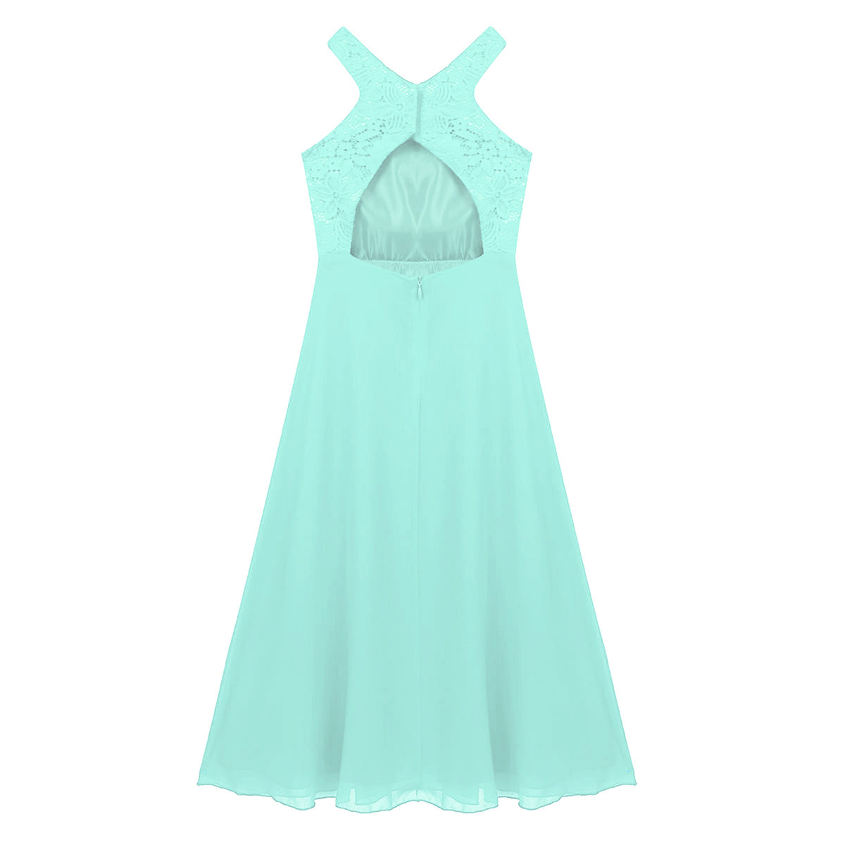 Vestido Largo de Fiesta para Niña con Encaje – Varios Colores