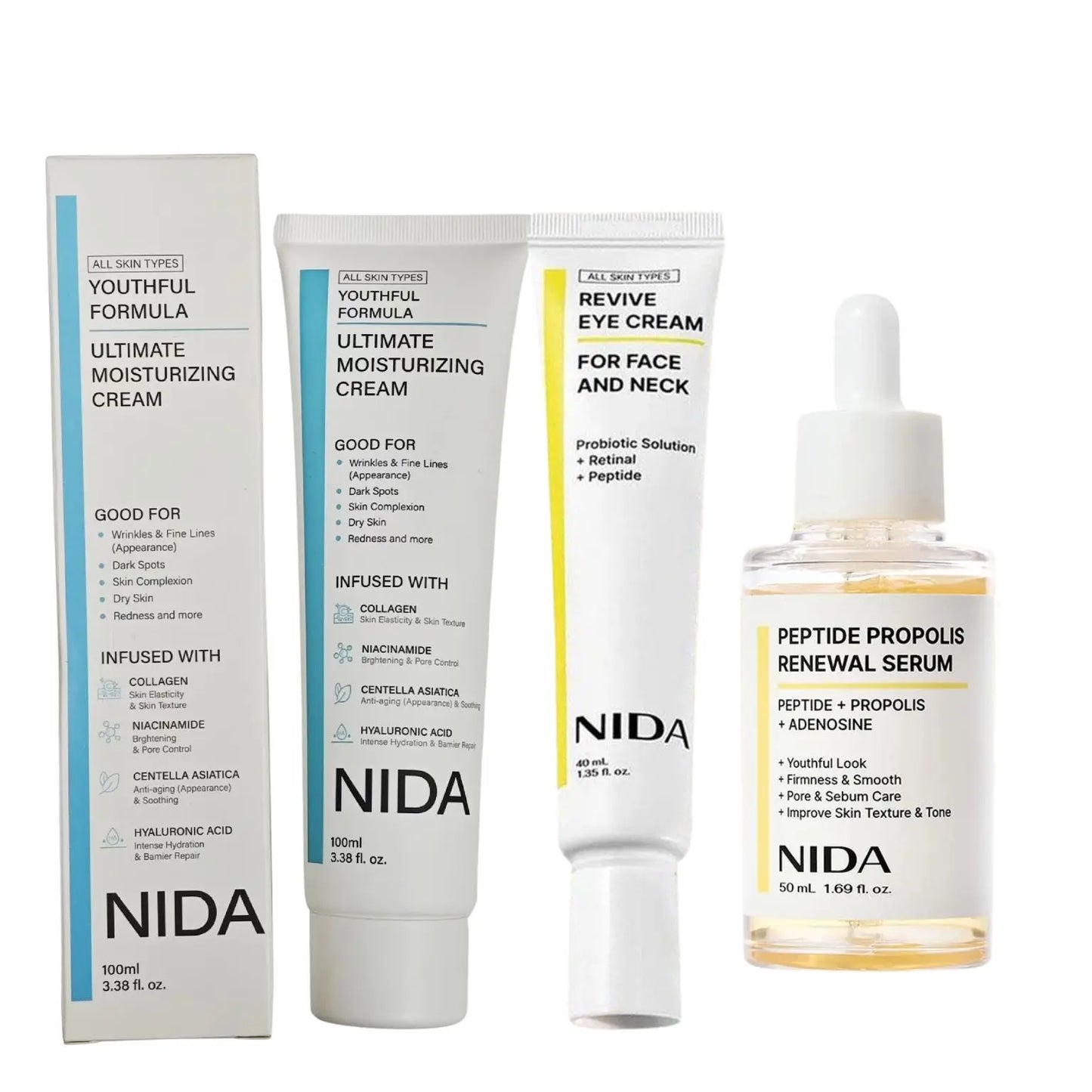 NIDA Crema Facial Retinol + Propóleo – Hidratante, Antiedad y Repara Barrera Cutánea 100ml