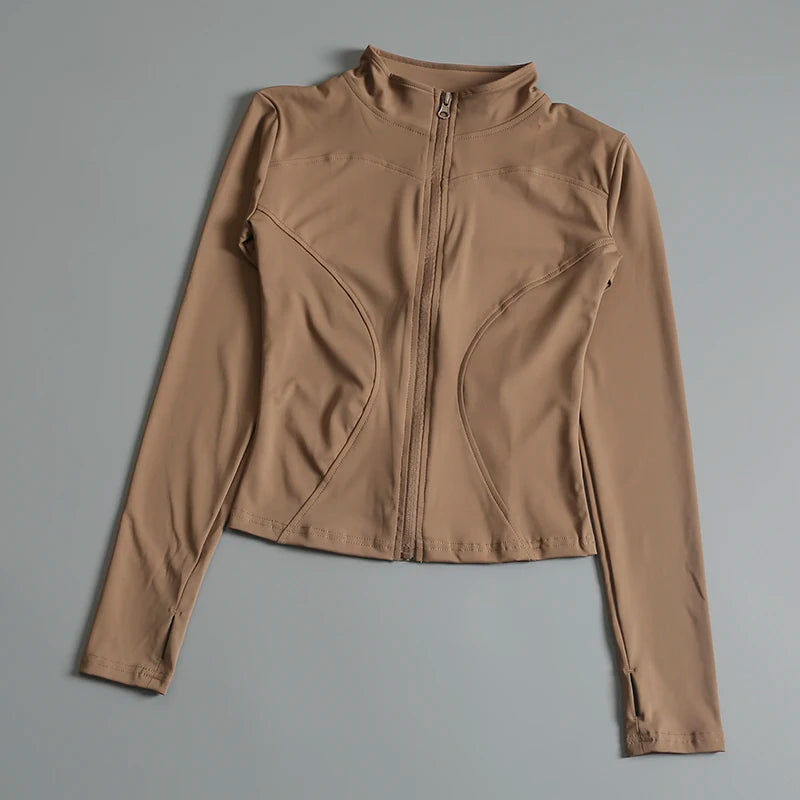 Chaqueta Deportiva Corta con Cierre Mujer | Para Gimnasio y Entrenamiento