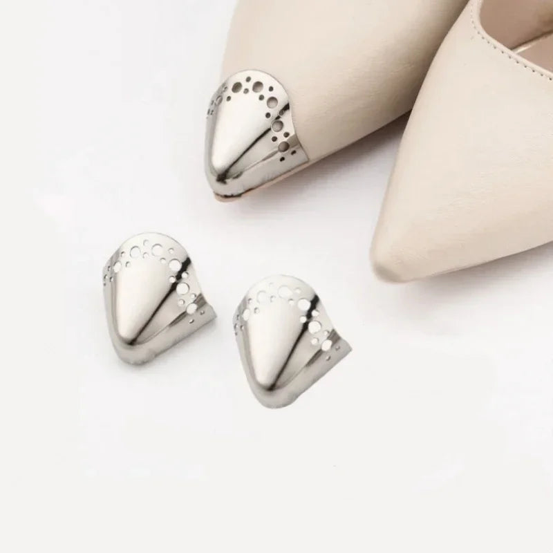 Protector de Punta para Zapatos - Tapa Metal Antidesgaste Cuero Plano