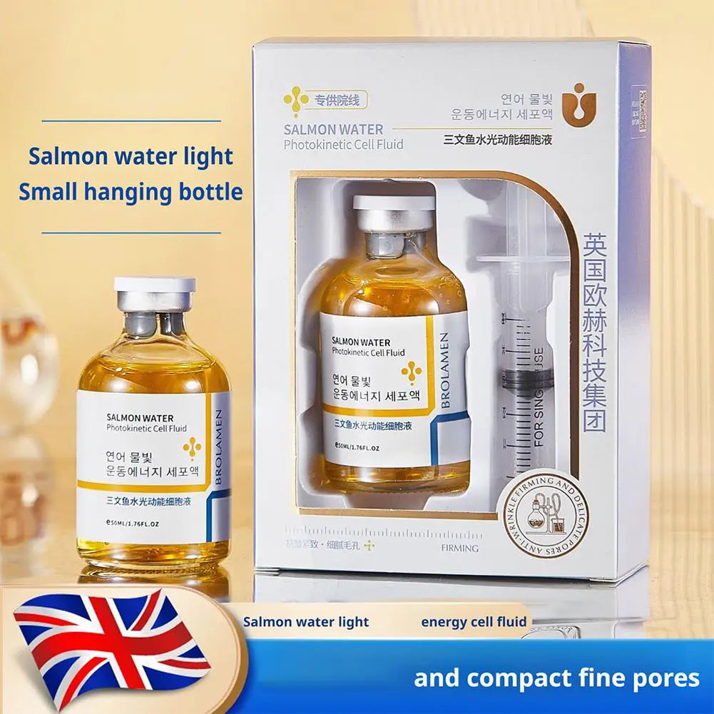 50ml Esencia Coreana de Salmón Aqua Dynamic Cell Loción Profunda Hidratante Cuidado Facial Fortalece Barrera Reafirmante Contorno