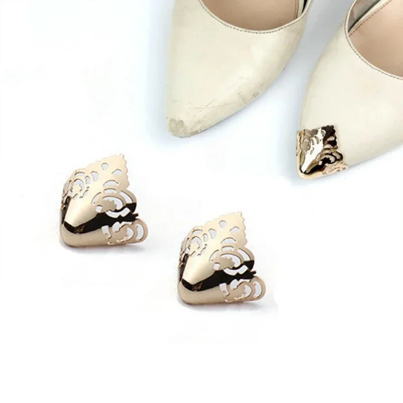 Protector de Punta para Zapatos - Tapa Metal Antidesgaste Cuero Plano