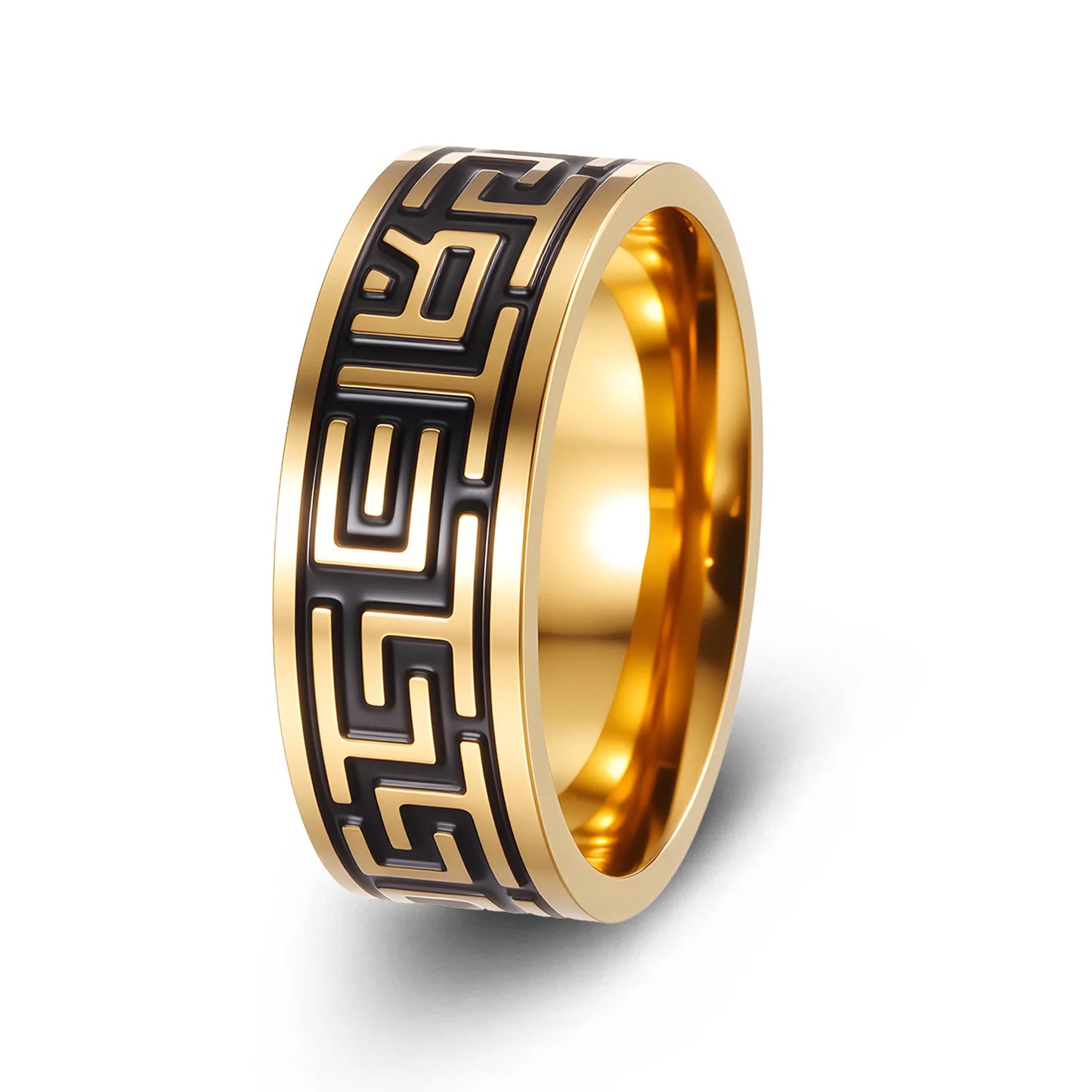 Anillo Vikingo Nórdico con Runas - Acero Inoxidable 304L Amuleto Vintage