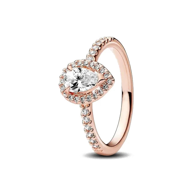Anillos de Plata 925 con Corazón en Rosa, Azul, Verde y Negro - Joyería Fina