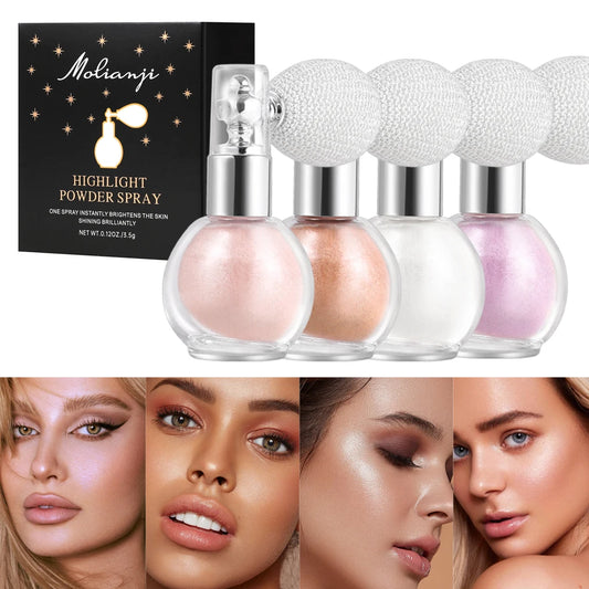 Spray Glitter Brillo Corporal y Facial | Maquillaje Luminoso Efecto Brillante