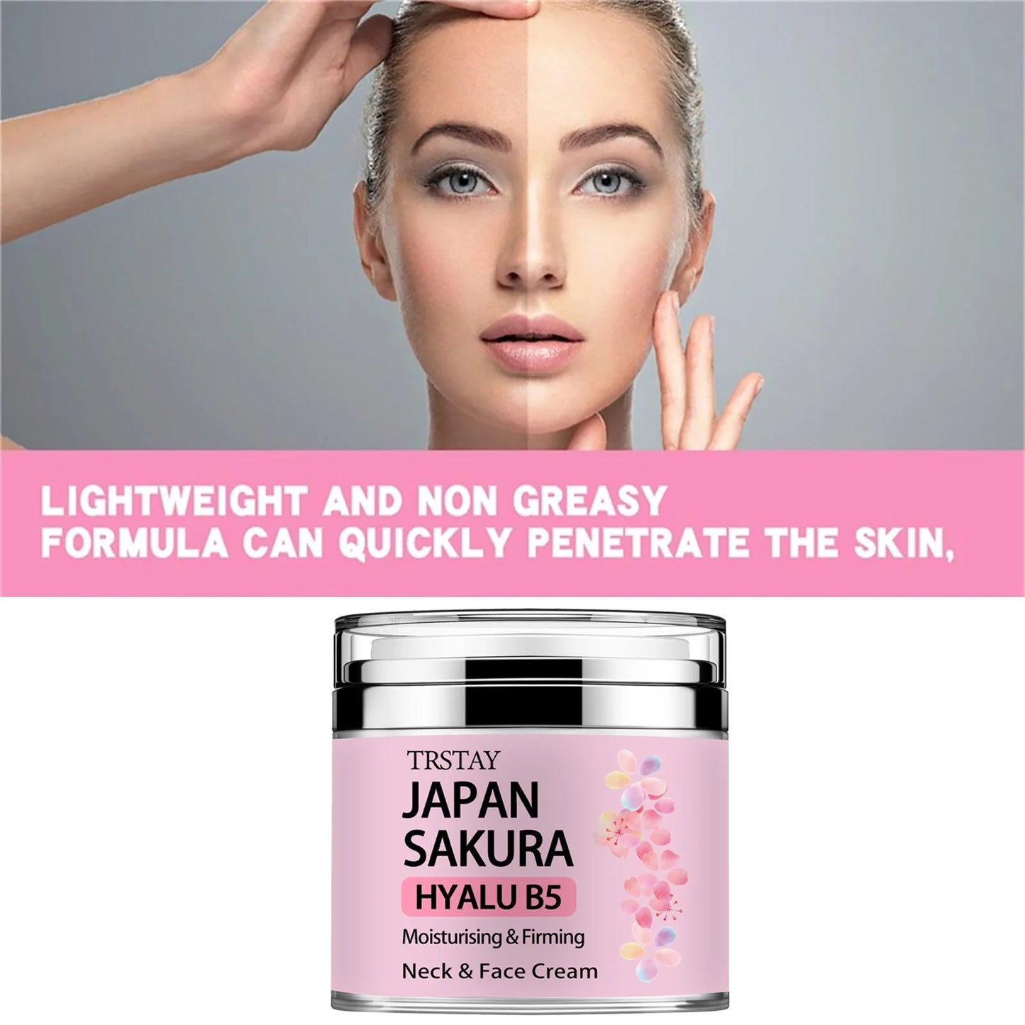 Crema Sakura Japonesa Tone Up – Ácido Hialurónico Hidratante Facial