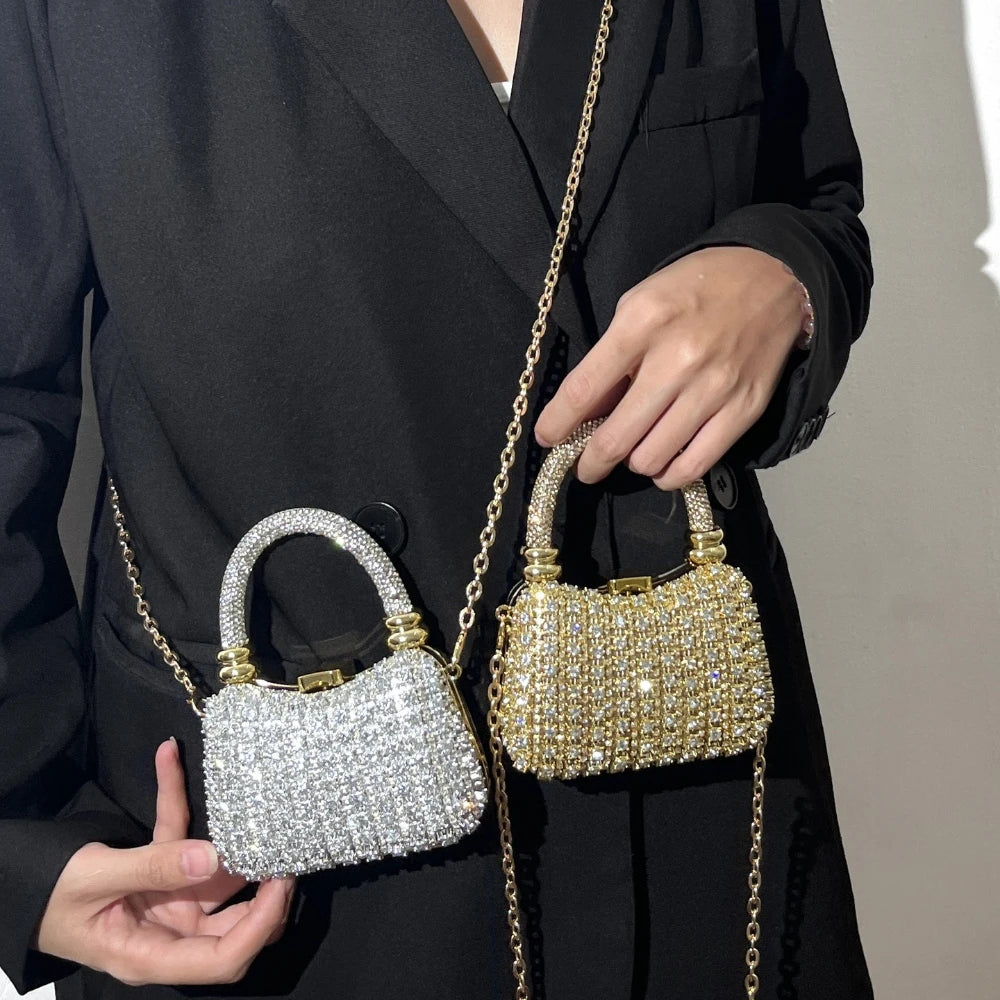 Bolso Rígido de Fiesta con Pedrería para Mujer, Varios Colores