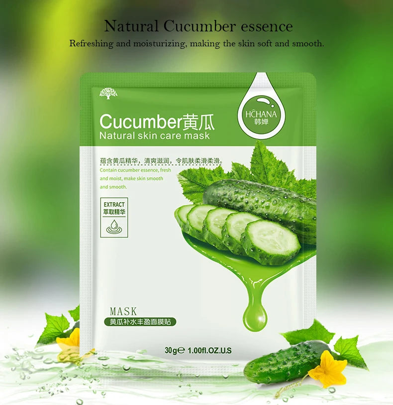 30pcs Fresh Fruits Facial Masks Whitenting skincare Moisturizing Anti Wrinkle Hydrating Korean Face Mask Facial Skin Care