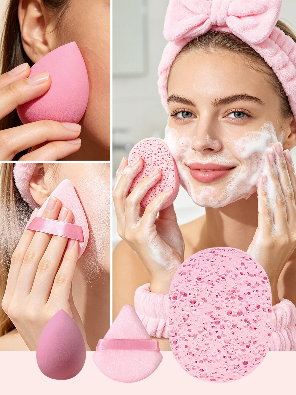 Set de accesorios para limpieza facial KOSSHOW – Rosa