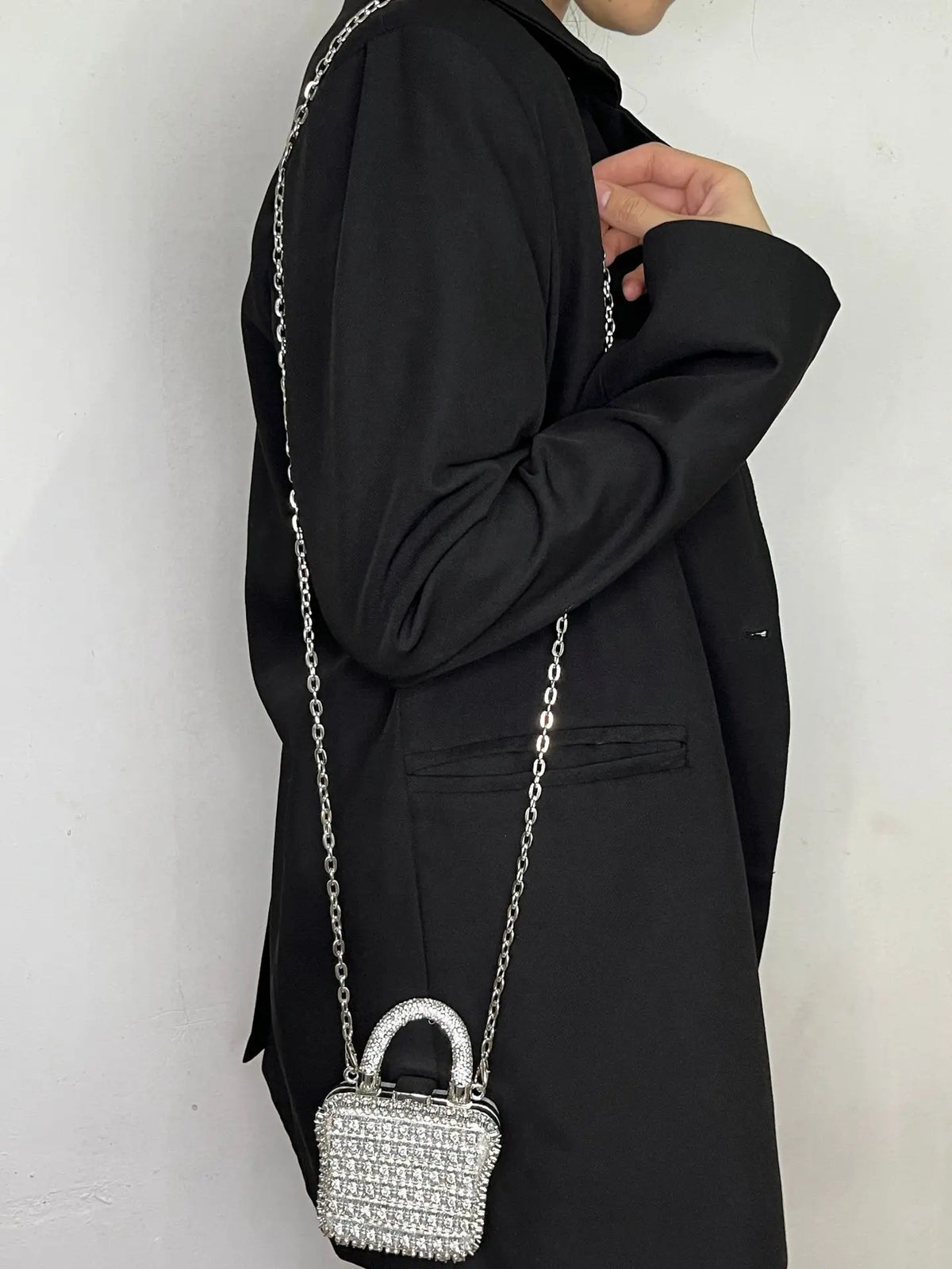 Minibolso de Fiesta Brillante con Cadena para Mujer
