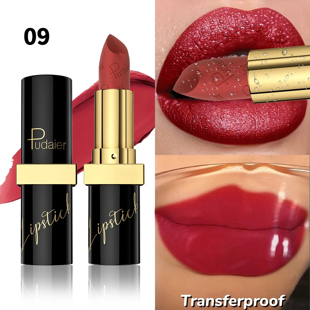 Labial Mate Velvet Pudaier Larga Duración Waterproof – Acabado Suave Rosa