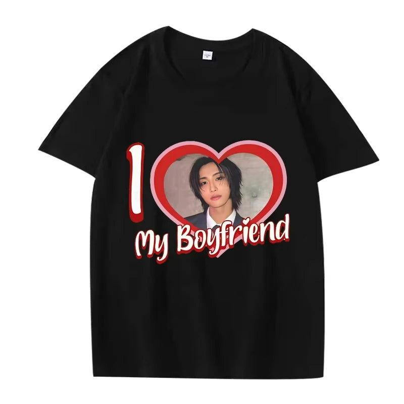 Camiseta Ateez Seonghwa K-Pop Hombre Mujer Oversized 100% Algodón Manga Corta Verano Moda Estampado Unisex Tallas Grandes