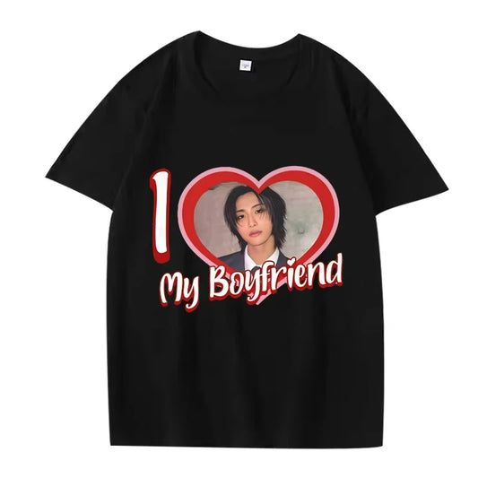 Camiseta Ateez Seonghwa K-Pop Hombre Mujer Oversized 100% Algodón Manga Corta Verano Moda Estampado Unisex Tallas Grandes