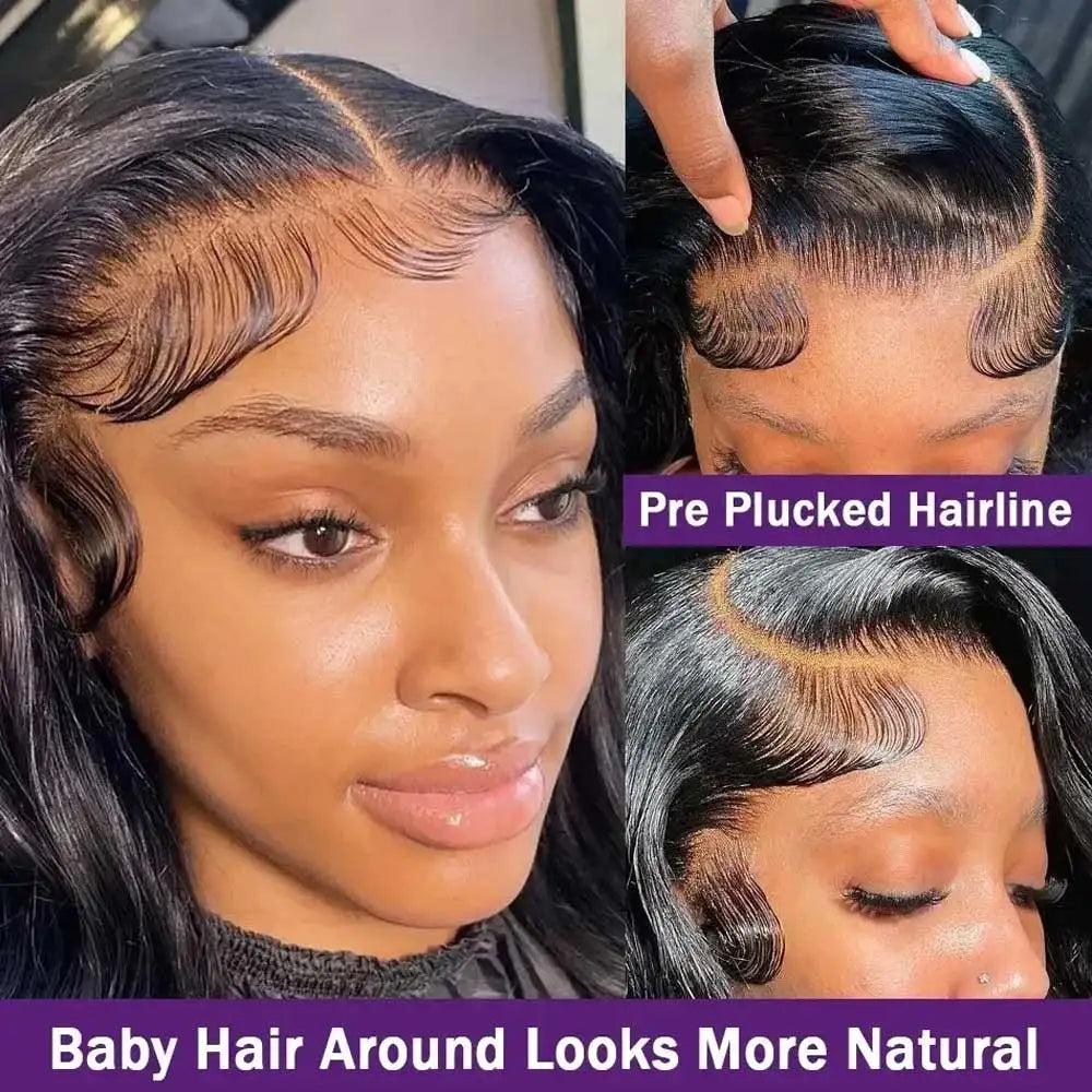 Peluca Frontal de Encaje HD 13x4/13x6 Body Wave – Cabello Humano Remy Sin Pegamento 40-42 Pulgadas