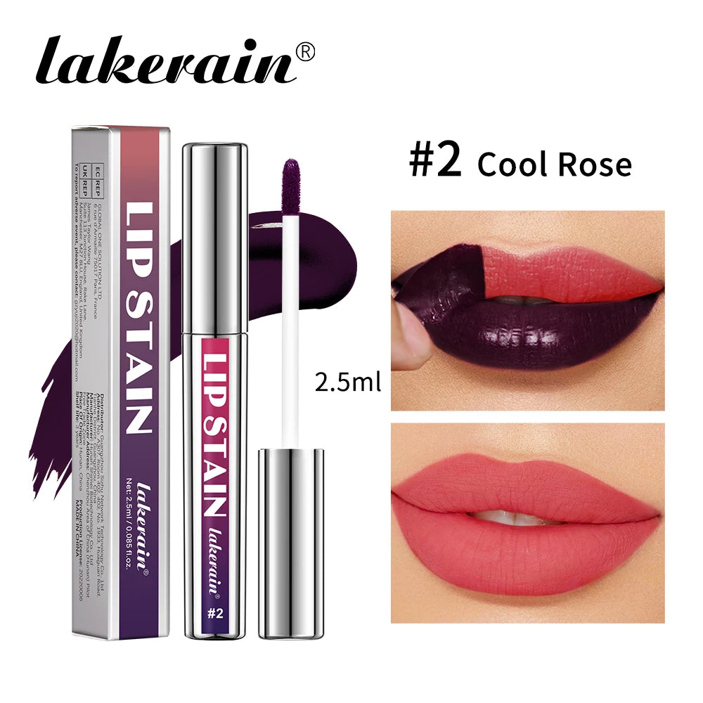 Tinte Labial Despegable Larga Duración Waterproof Rosa - Prueba de Transferencia Anti-Manchas Natural Cosmético Mujer