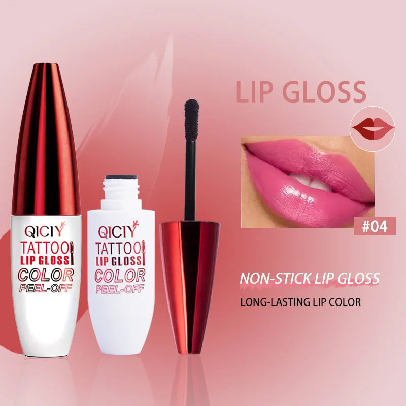 Lip Gloss Despegable 4 Colores Hidratante Larga Duración – Labial Sin Manchas Mujer