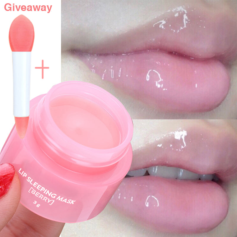 3g Korea Lip Mask Lip Sleep Mask Night Sleeping Lips Care Maintenance Moisturizing Lip Gloss Bleach Cream Lip Balm Strawberry