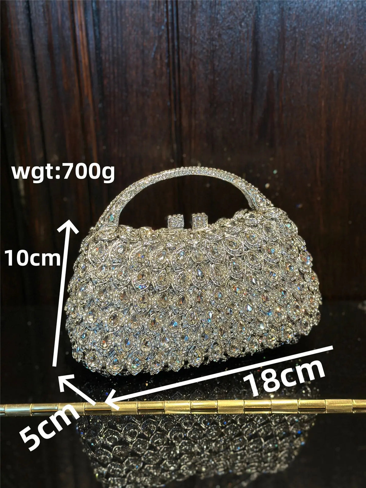 Bolso de Fiesta Brillante con Asa para Mujer