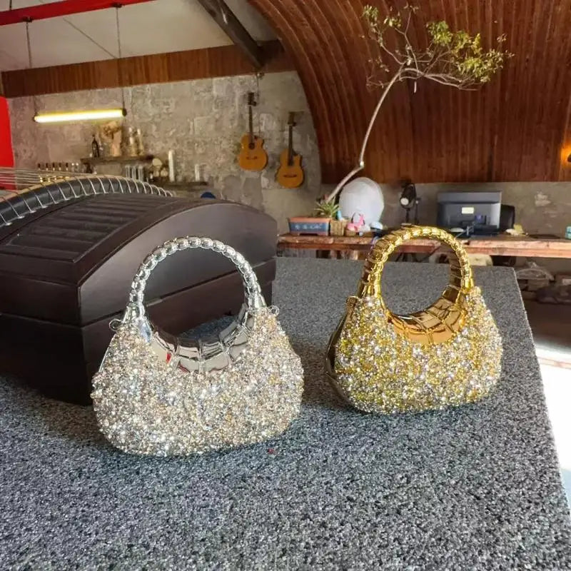 Minibolso Brillante de Fiesta con Pedrería, Varios Modelos